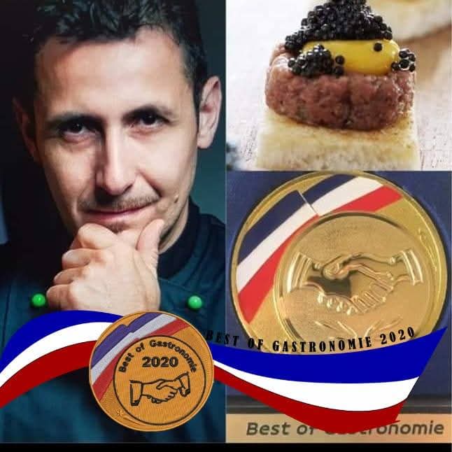 Hermann Donnik mit Goldmedaille 2020 für Beste Präsenz und Kreativität in der Gastronomie – Auszeichnung der Akademie Best of Gastronomie International im Elsas